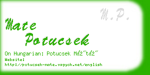 mate potucsek business card